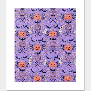 Calaveras and jack-o-lantern Posters and Art